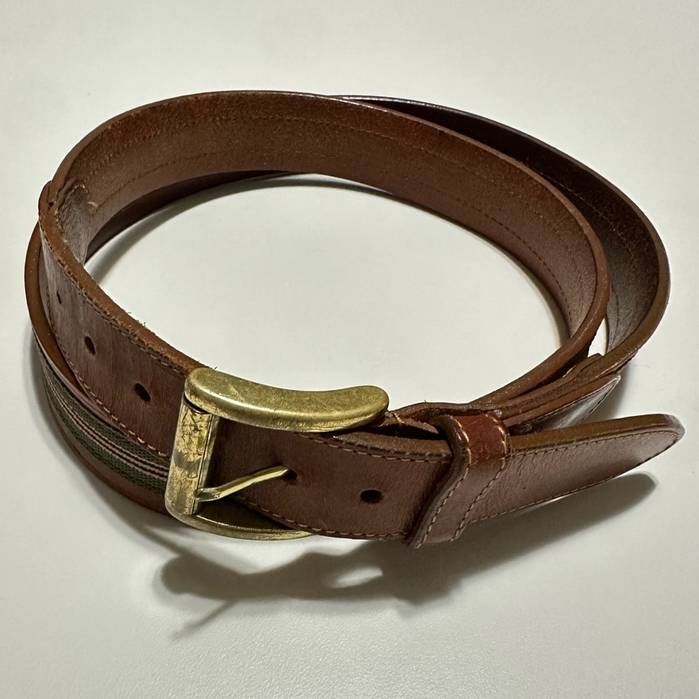 Coach Men’s Belt 42” Stitched Wool Strip